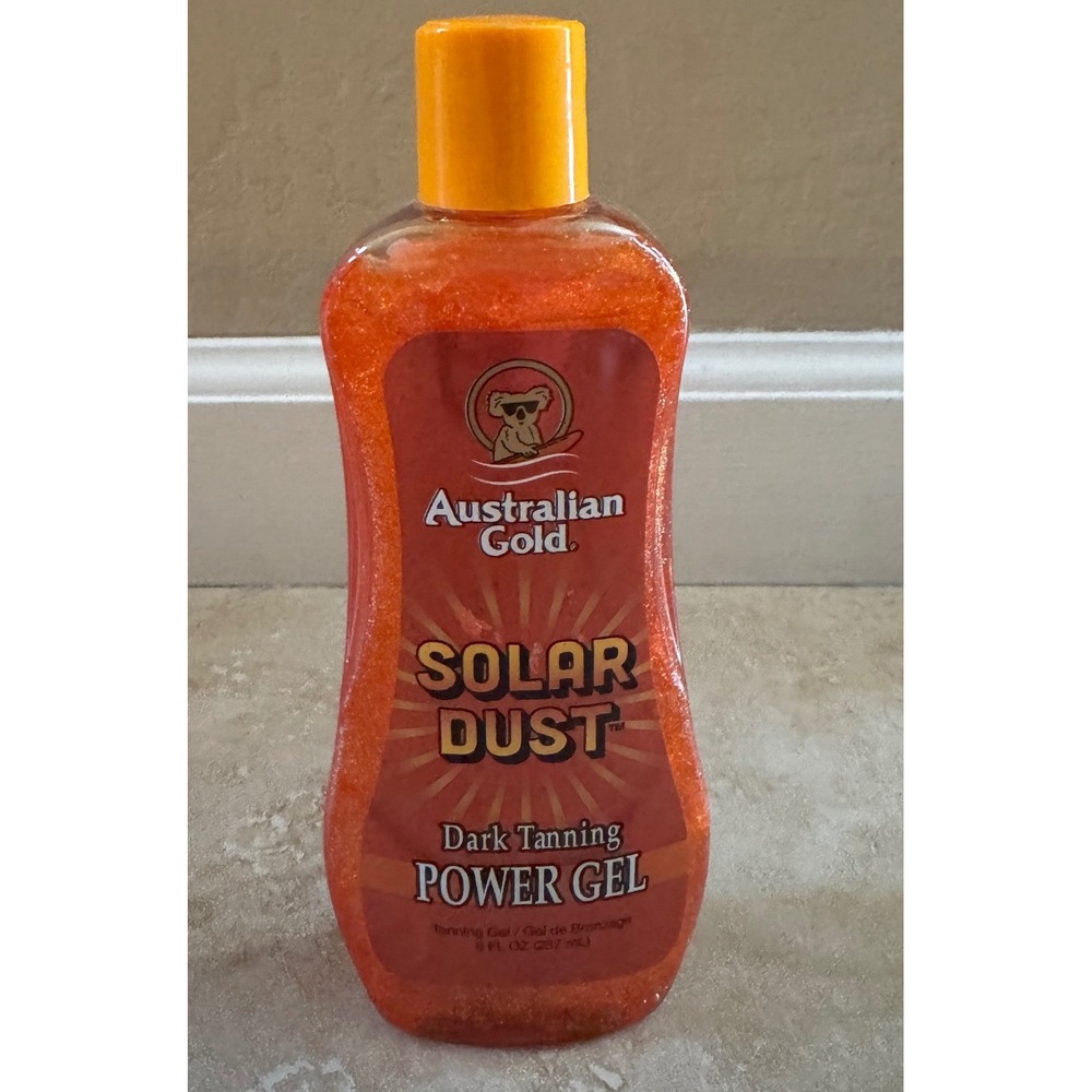Australian Gold Solar Dust Tanning Gel 8oz Orange Shimmer Power Gel OilFree NEW